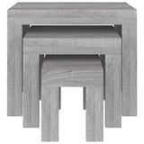 Wooden Nest Of 3 Coffee Tables 61cm Wide - Vantage Home