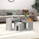 Wooden Nest Of 3 Coffee Tables 61cm Wide - Vantage Home