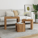 Wooden Nest Of 3 Coffee Tables 61cm Wide - Vantage Home