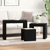 Wooden Nest Of 3 Coffee Tables 61cm Wide - Vantage Home
