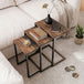 Wooden Nest Of 3 Tables 45cm Wide With Steel Frame - Velmora