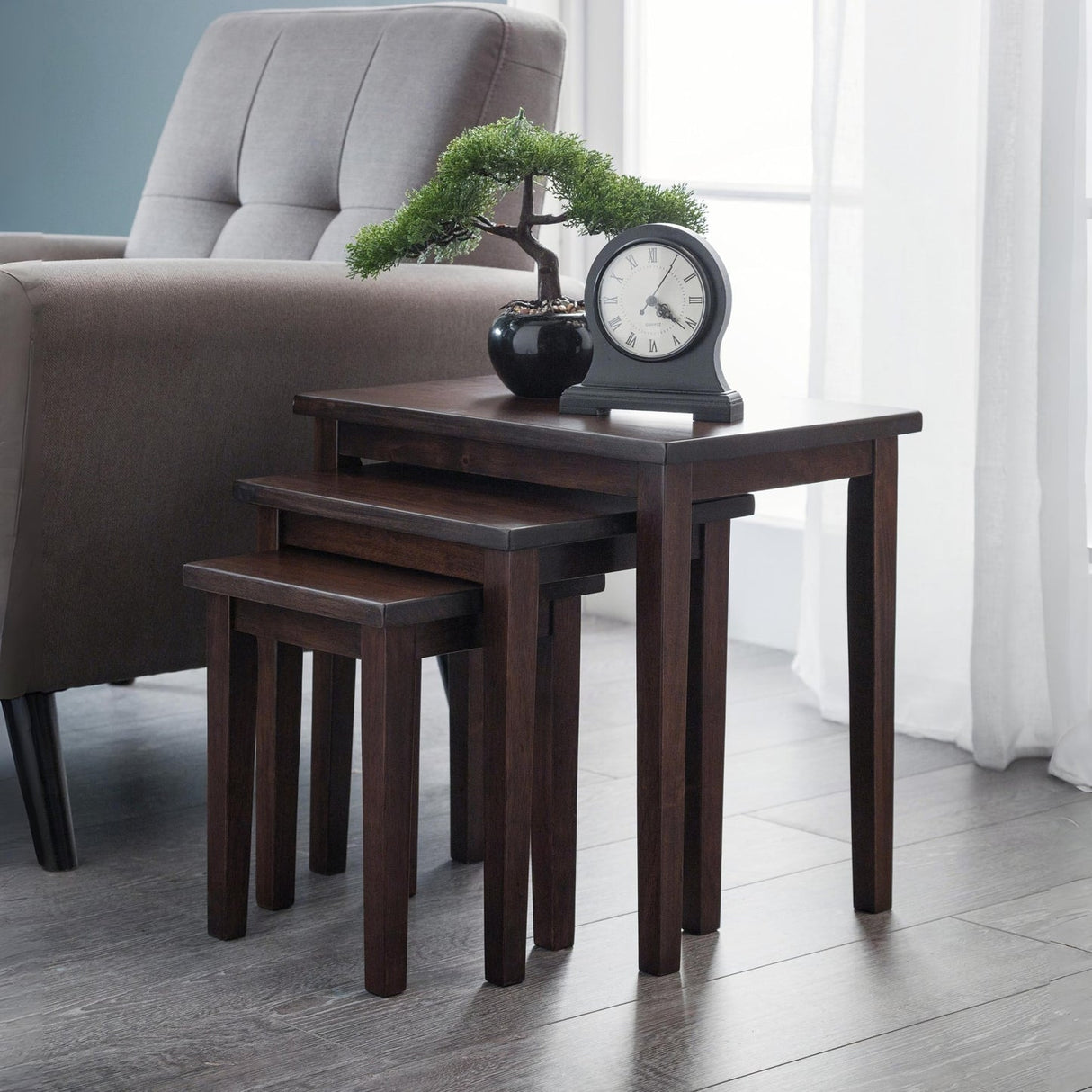 Wooden Nest Of 3 Tables - Cleo