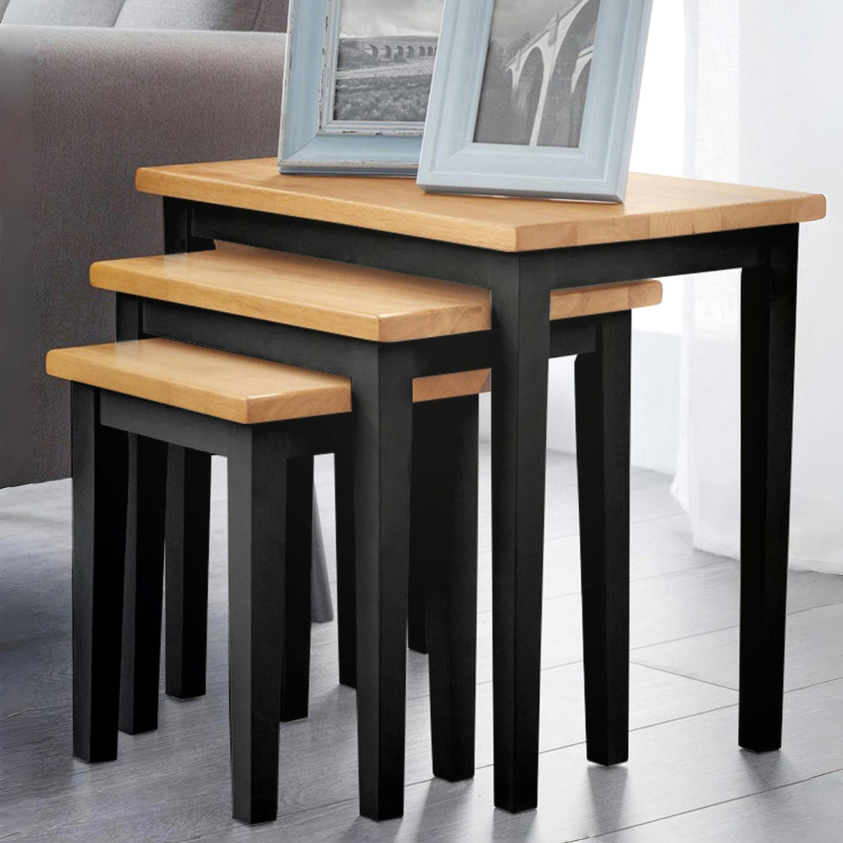 Wooden Nest Of 3 Tables - Cleo