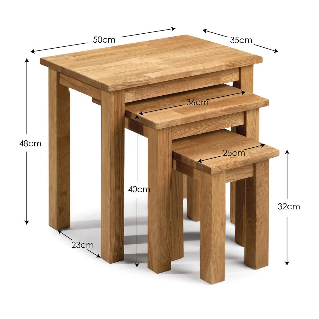 Wooden Nest Of 3 Tables - Coxmoor