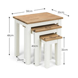 Wooden Nest Of 3 Tables - Coxmoor