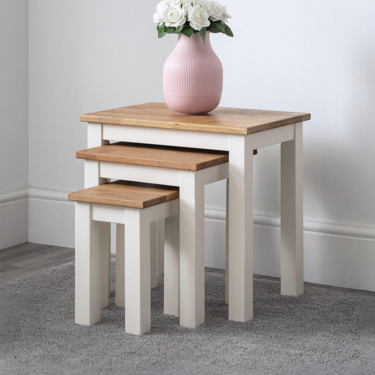 Wooden Nest Of 3 Tables - Coxmoor