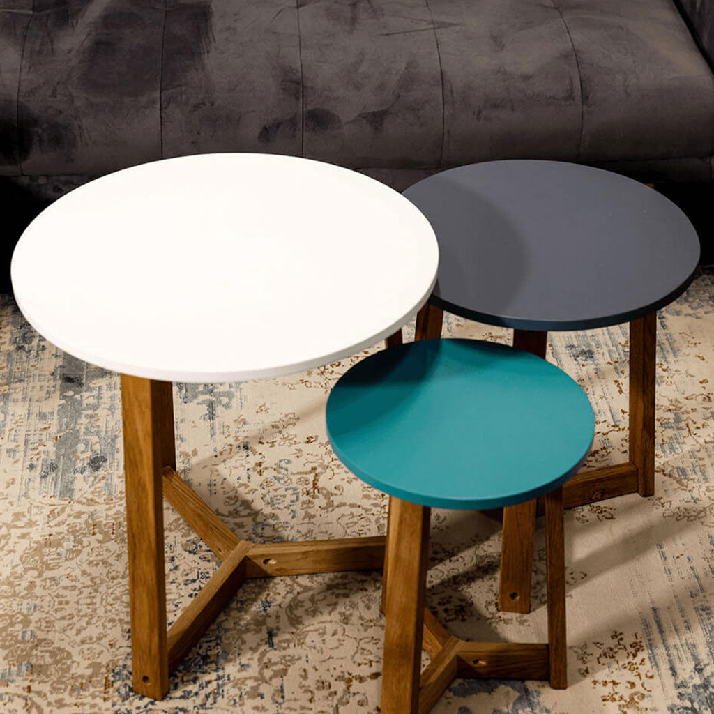 Wooden Nest Of 3 Tables - Jasper