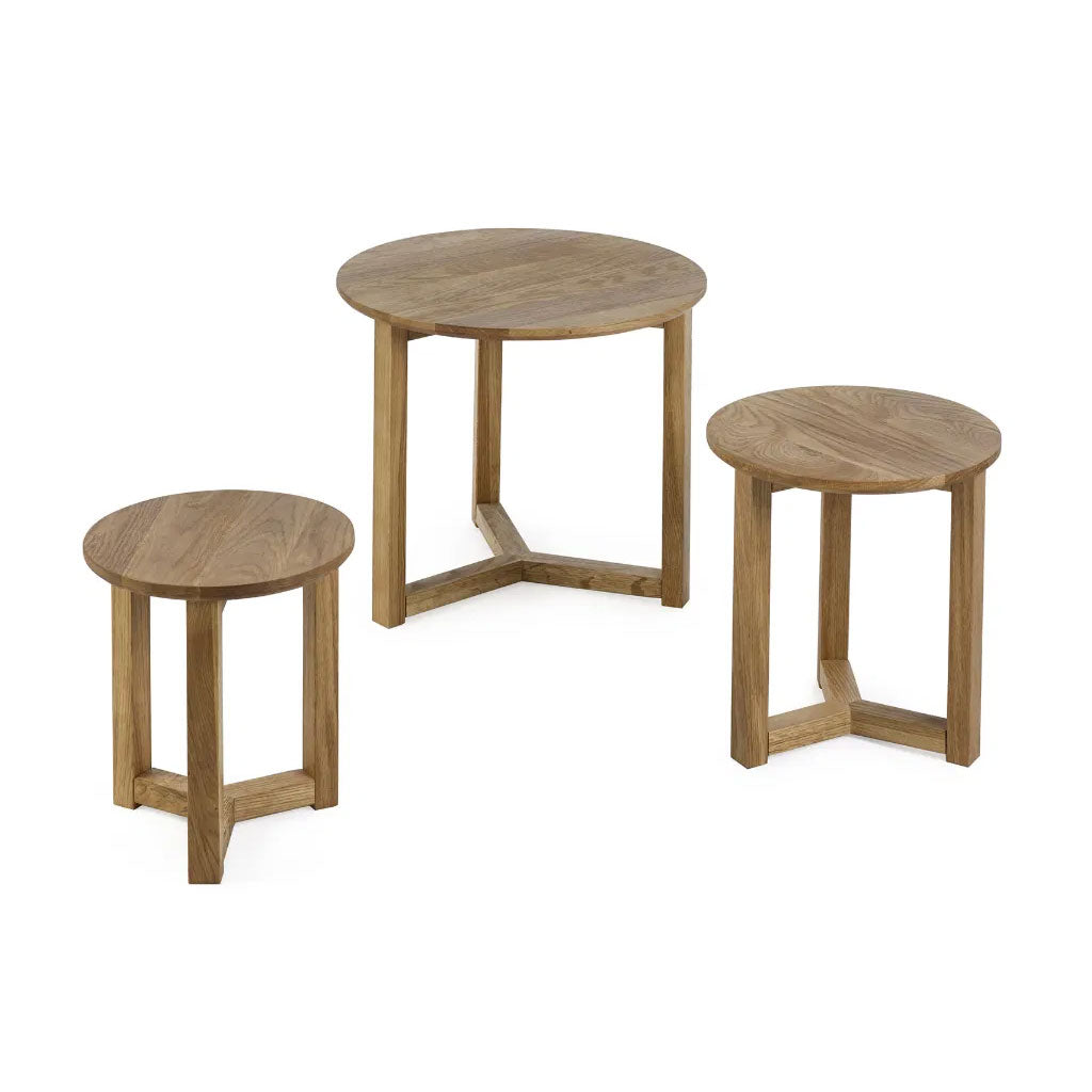 Wooden Nest Of 3 Tables - Nidri
