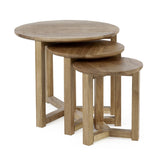Wooden Nest Of 3 Tables - Nidri