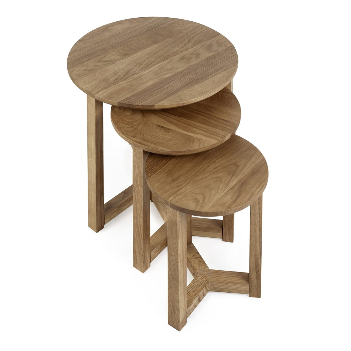 Wooden Nest Of 3 Tables - Nidri