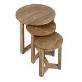 Wooden Nest Of 3 Tables - Nidri