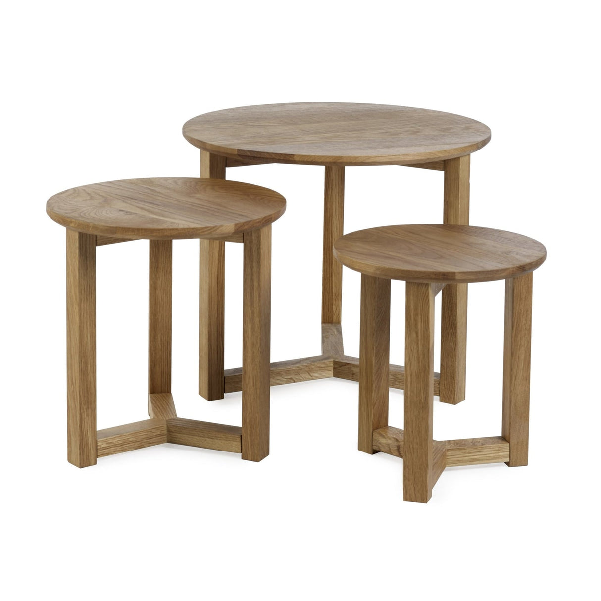 Wooden Nest Of 3 Tables - Nidri