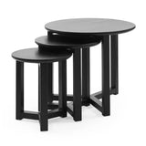 Wooden Nest Of 3 Tables - Nidri