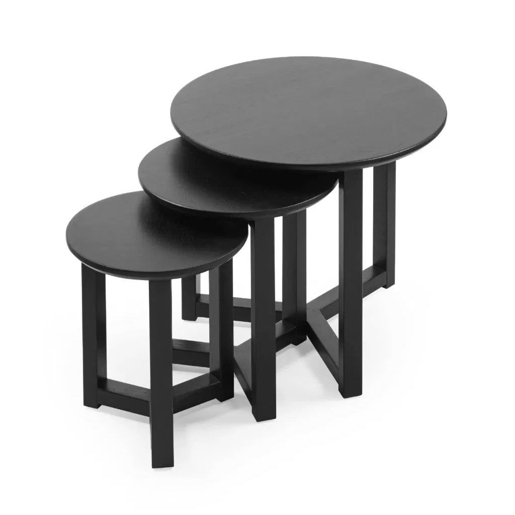 Wooden Nest Of 3 Tables - Nidri