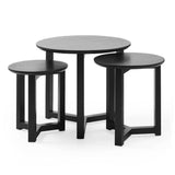 Wooden Nest Of 3 Tables - Nidri