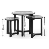 Wooden Nest Of 3 Tables - Nidri
