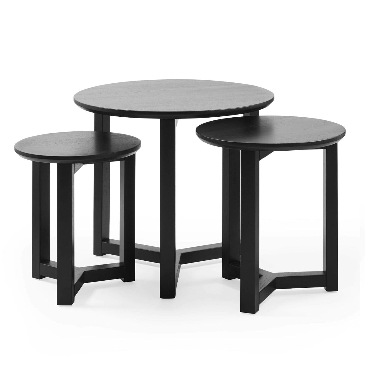 Wooden Nest Of 3 Tables - Nidri