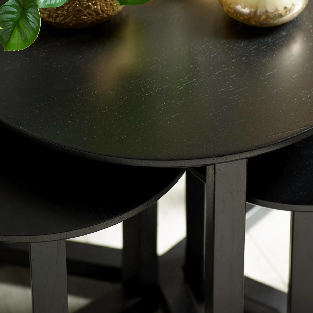 Wooden Nest Of 3 Tables - Nidri