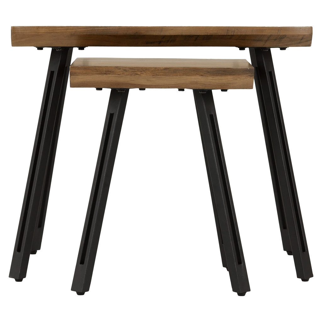 Wooden Nest Of 3 Tables - Quebec