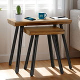 Wooden Nest Of 3 Tables - Quebec