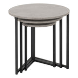 Wooden Nest Of 3 Tables Round - Athens