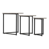 Wooden Nest Of 3 Tables Round - Athens