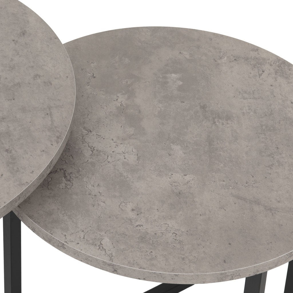 Wooden Nest Of 3 Tables Round - Athens