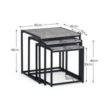 Wooden Nest Of 3 Tables - Staten