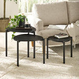 Wooden Nest Of 3 Tables Teardrop - Lorette