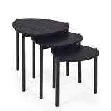 Wooden Nest Of 3 Tables Teardrop - Lorette