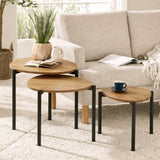 Wooden Nest Of 3 Tables Teardrop - Lorette