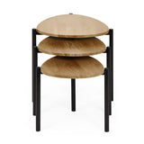 Wooden Nest Of 3 Tables Teardrop - Lorette
