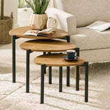 Wooden Nest Of 3 Tables Teardrop - Lorette
