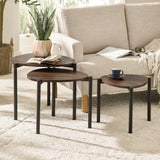 Wooden Nest Of 3 Tables Teardrop - Lorette