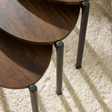 Wooden Nest Of 3 Tables Teardrop - Lorette