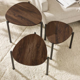 Wooden Nest Of 3 Tables Teardrop - Lorette