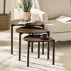 Wooden Nest Of 3 Tables Teardrop - Lorette