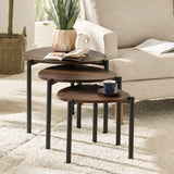 Wooden Nest Of 3 Tables Teardrop - Lorette