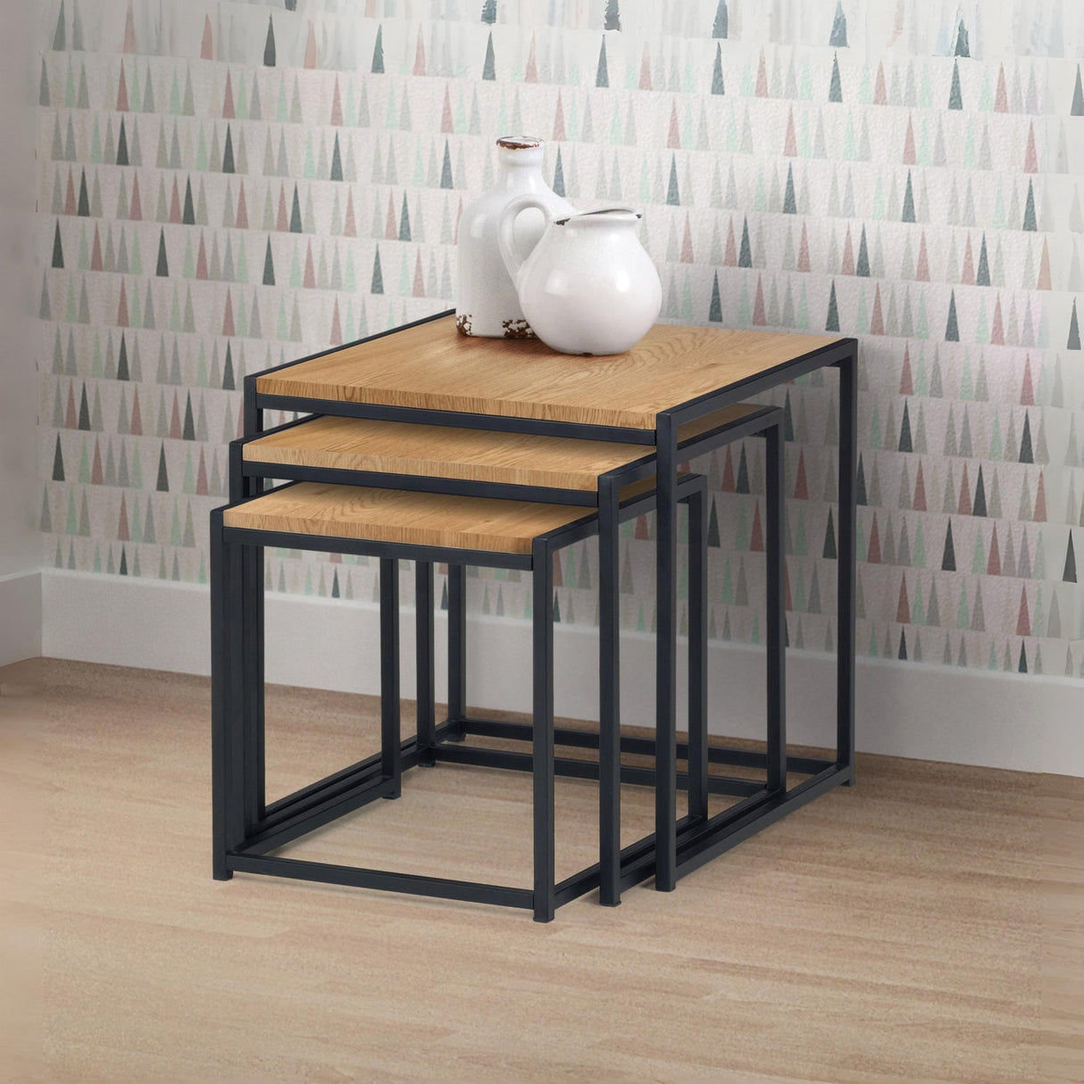 Wooden Nest Of 3 Tables - Tribeca