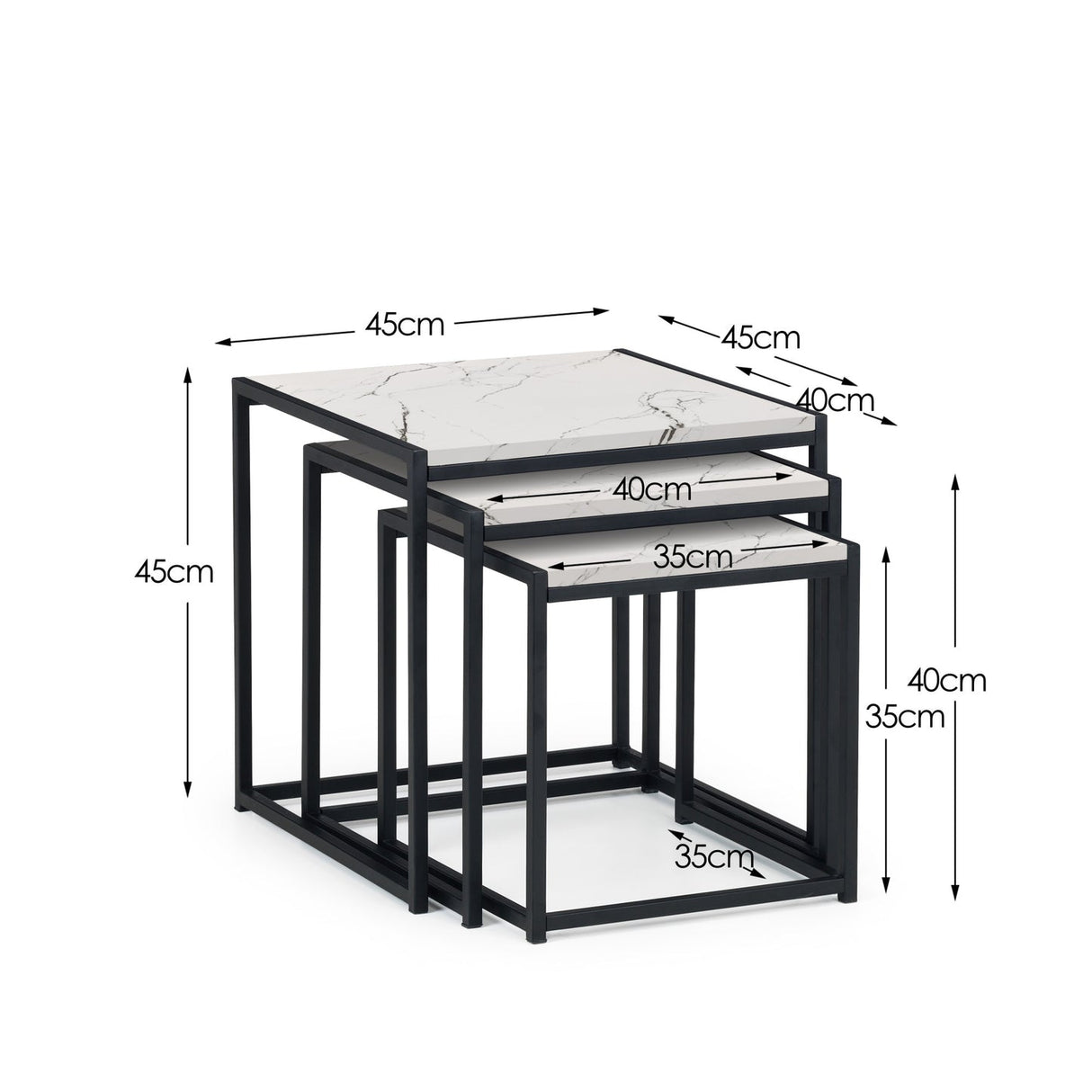 Wooden Nest Of 3 Tables - Tribeca