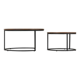 Wooden Nest Of Coffee Tables Round - Quebec