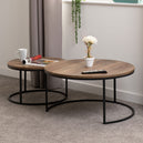 Wooden Nest Of Coffee Tables Round - Quebec