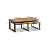 Wooden Nesting Coffee Tables - Brooklyn
