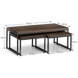 Wooden Nesting Coffee Tables - Brooklyn