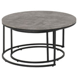 Wooden Nesting Coffee Tables Round - Athens