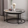 Wooden Nesting Coffee Tables Round - Athens