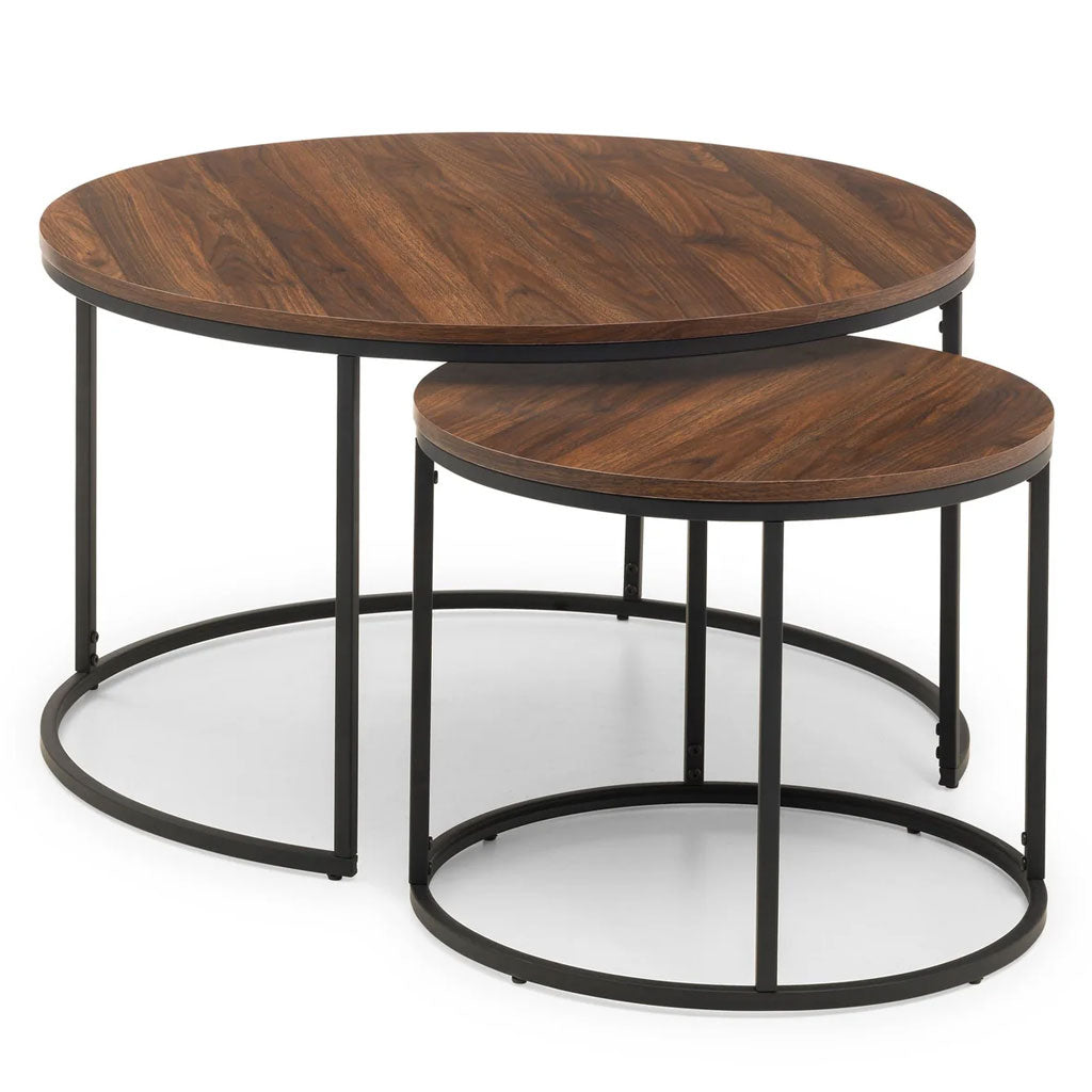 Wooden Nesting Coffee Tables Round - Bellini