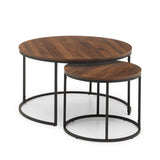 Wooden Nesting Coffee Tables Round - Bellini