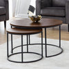 Wooden Nesting Coffee Tables Round - Bellini