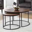 Wooden Nesting Coffee Tables Round - Bellini